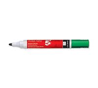 5 Star® Green Dry Wipe Whiteboard Marker Pen - 3mm Bullet Tip (Pack of 4)