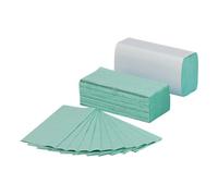 5 Star Hand Towel C-Fold 1-Ply Recycled 220x305 Green (Pack of 12)