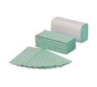 5 Star Hand Towels Z-fold 250 Towels per Sleeve Green Pack 12 Sleeves