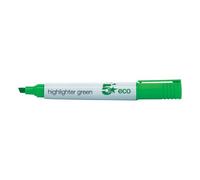 5 Star Eco Highlighter 1-5mm Line Green Pack 10