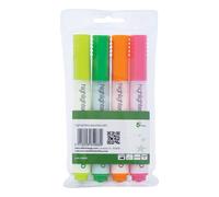 5 Star Eco Highlighter Chisel Tip 1-5mm Line Wallet Assorted (Pack of 4)
