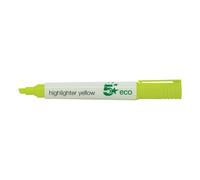 5 Star Eco Highlighter 1-5mm Line Yellow Pack 10