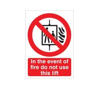 5 Star In The Event of Fire Do Not Use This Lift Plas A5 VP103SRPA5
