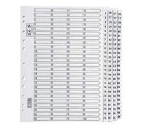 5 Star Index 230 micron Card with Clear Mylar Tabs 1-100 A4 White
