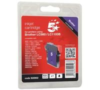 5 Star Inkjet Cartridge Page Life 450pp Black [for Brother LC1100BK] Ref 111B110001