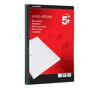5 Star Jumbo Sidebound Refill Pad Ruled Margin 4 Holes 60gsm 400 Page A4 Red (Pack of 4) 902401