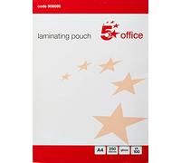 5 Star Laminating Pouches 250 Micron (2x125) for A4 Glossy [Pack of 100]