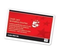 5 Star Laminating Pouches 250 Micron for Credit Card size [54x86mm] Glossy [Pack 100]