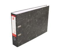 5 Star Mini Lever Arch File 70mm Spine Oblong Landscape A3 Cloudy Grey [Pack 2]