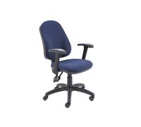 5 Star Lumo High Back Operator Chair Folding Arms Royal Blue SF3464235