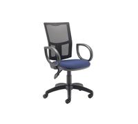 5 Star Lumo Mesh Chair with Fixed Arms Royal Blue SF1783866