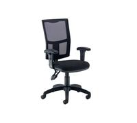 5 Star Lumo Mesh Chair with Height Adjustable Arms Black SF2695694