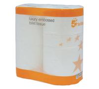 Luxury Toilet Rolls WHT X4 Roll PK10