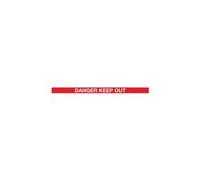 5 Star Magnetic Back/End Barrier Black Danger Keep Out Red/White 7.6m