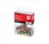 5 Star Map Pins 5mm Head Assorted [Pack 100]