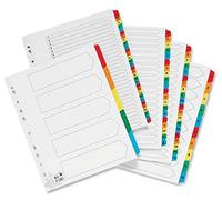 5 Star Maxi Index Extra-wide 230 micron Card with Coloured Mylar Tabs 1-31 A4 White