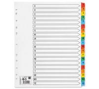 5 Star Maxi Index Extra-Wide 230 Micron Card with Coloured Mylar Tabs A-Z A4 White (5)