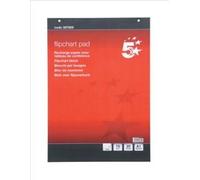 5 Star Meeting Flipchart Pad Perforated 20 Sheets A1 Plain [Pack 5]