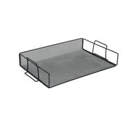 5 Star Mesh Letter Tray Scratch Resistant Stackable Side Load Landscape Foolscap Black 287918