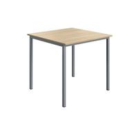 5 Star Modara Multipurpose Table 800x800x730mm NOak/Silver KF800267