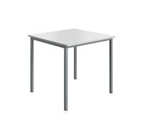 5 Star Modara Multipurpose Table 800x800x730mm White/Silver KF800293