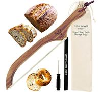5 star moon Bread Slicer- 40 cm Bread Bow Saw For Slicing - Serrated Sourdough Bread Saw w/ Acacia Wooden Handle - Bread Cutter for Homemade Bread- Sourdough & Bagels Bread Slicer- Bread Cutter
