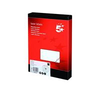 5 Star Multipurpose Labels Laser 16 per Sheet 99.1x34mm White [4000 Labels]