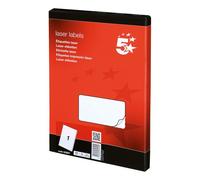 5 Star Multipurpose Labels Laser Copier and Inkjet 199.6x289.1mm White (Pack of 100) 423857