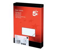 5 Star Multipurpose Labels Laser 16 per Sheet 99.1x34mm White [4000 Labels]