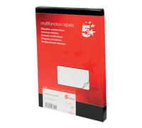 5 Star Office Multipurpose Labels Laser Copier Inkjet 99x57mm White (Pack of 1000)