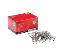 5 Star No Tear Paperclips Extra Large Length 33mm [Pack 10x100]