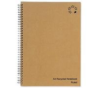 5 Star Notebook Wirebound Hard Cover Recycled 80gsm A4 Manilla [Pack of 5]