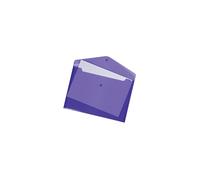 5 Star Office 937610 A4 Stud Wallet Polypropylene Translucent Envelope - Purple (Pack of 5)