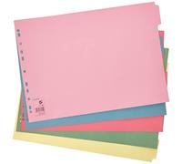 5 Star Office 938758 A3 Subject Dividers Manilla Card - Multi-Colour