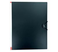 5 Star office 938813 A4 Hardback Cover Polypropylene 100 Pockets Display Book - Black