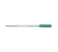 5 Star Office 939915 1.0/0.7 mm Medium Clear Barrel Tip Line Ball Pen - Green (Pack 20)