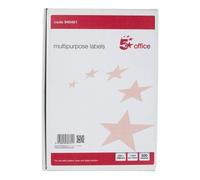 5 Star Office 940461 200 x 288 mm Laser Copier and Inkjet Multipurpose Label - White (Pack of 500)