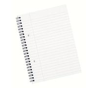 5 Star Notebook Wirebound Ruled Margin Perforated 2 Holes 100pp A5+ Red/White (P