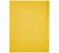 5 Star Office Square Cut Folder Recycled Pre-punched 250gsm A4 Yellow [Pack 100]