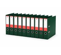 5 Star Lever Arch File Premium Polypropylene A4 70mm Capacity Green Pack of 10