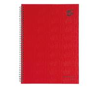 5 Star Office A4 Manuscript Notebooks, Twinwire Hardback, 70gsm Feint Ruled Paper, 160 Pages, Red, FSC Certified, Pack of 5, 912912