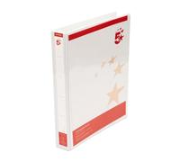5 Star Office A4 Presentation RBnd Polypropylene 25mm 2D-Ring White (Pack of 10)