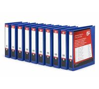 5 Star Office A4 Presentation Ring Binder Pack of 10 - Polypropylene 38mm 4D-Ring Blue
