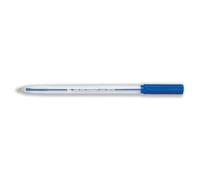5 Star Ball Pen Clear Barrel Medium 1.0mm Tip 0.7mm Line Blue (Pack of 50)