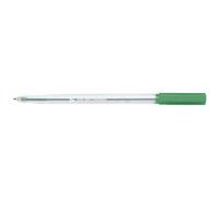 5 Star Ball Pen Office 939915 - 1.0/0.7 mm Clear Barrel Medium Tip - Green (Pack 20)