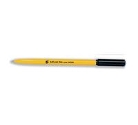 5 Star Office Ball Pen Yellow Barrel Fine 0.7mm Tip 0.3mm Line Black (Pack of 50)