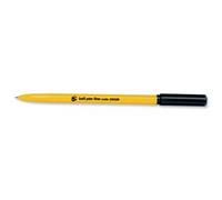 5 Star Office Ball Pen Yellow Barrel Fine 0.7mm Tip Black Pack 50