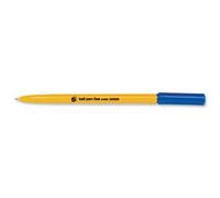 5 Star Office Ball Pen - Fine 0.7mm Tip, 0.3mm Line, Yellow Barrel, Blue Ink (Pack of 50)