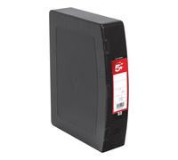 5 Star Office Box File Capacity 70mm Polypropylene Twin Clip Lock Foolscap Black + Free finchley Refill Pen (10)