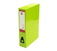 5 Star Office Box File Foolscap Green (Pack of 5)